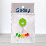 Стопор овальний різнокольоровий, 6шт/уп, розмір XL